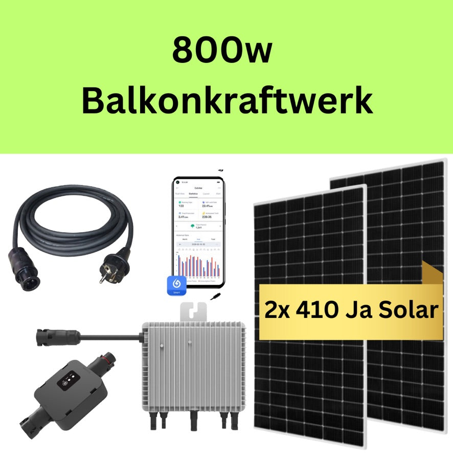 820 W /800 W Balkonkraftwerk Photovoltaik Solaranlage Steckerfertig WI –  Solar Bude
