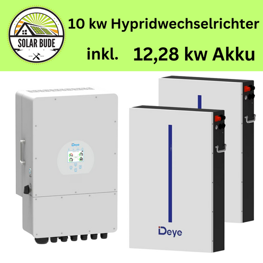 Deye 10 KW Hybrid Wechselrichter + Deye Batterie Speicher Akku 12,28 kWh LiFePO4