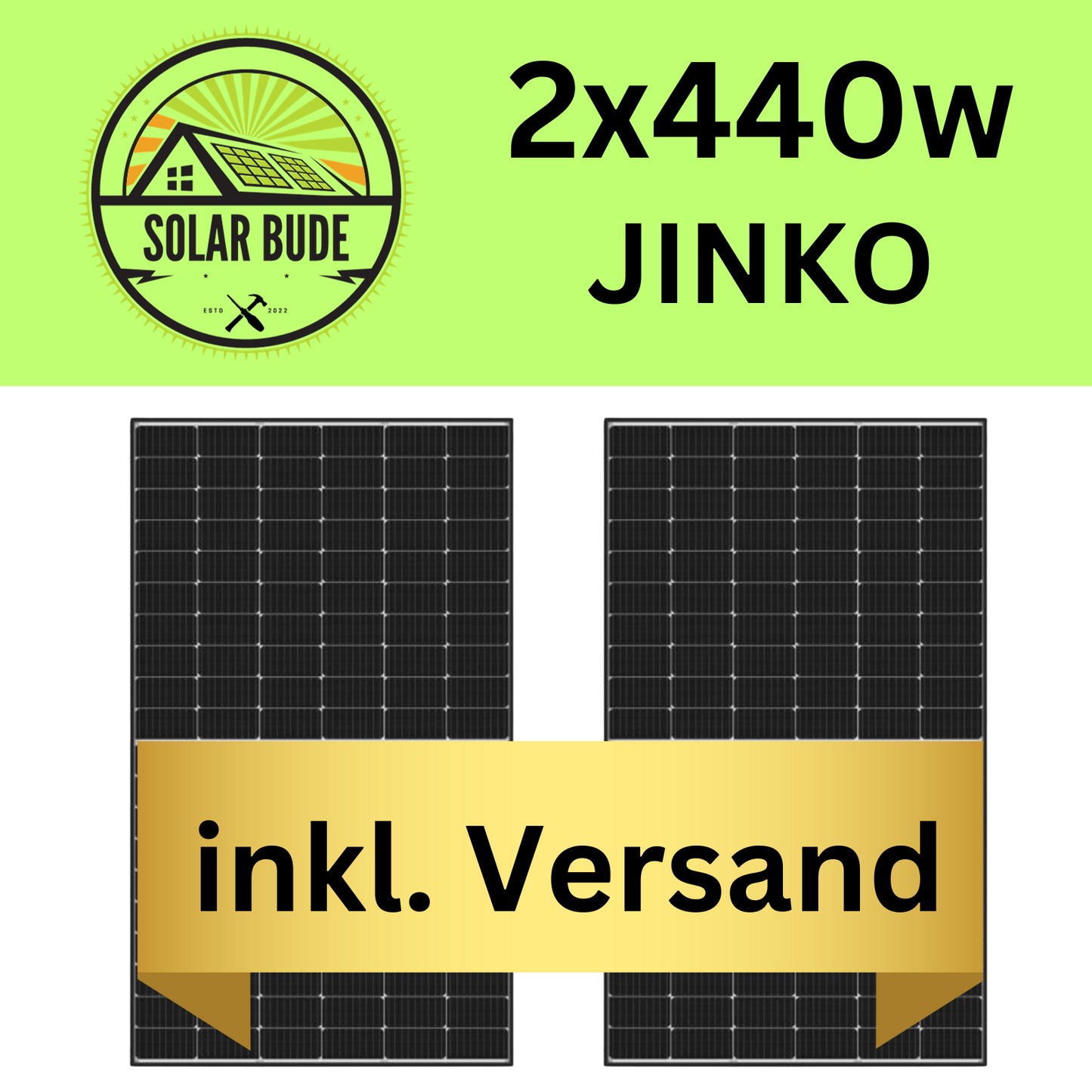 Solar Solarmodul. PV, 440W, PV Anlage, Photovoltaik, Jinko