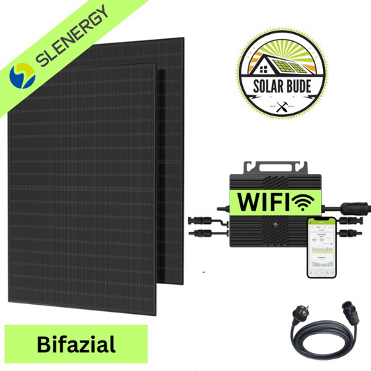 Balkonkraftwerk 850Watt / 800 Watt Komplettset Solaranlage mit Wifi Bifazial optional Halterungen