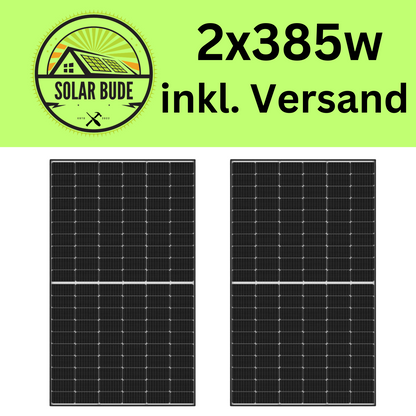 2x Solarmodul 385W Mono PV SolarJa Solar Balkonkraftwerk BF