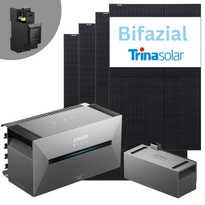 Balkonkraftwerk mit Anker Solarbank 2 E1600 Pro Trina 440w 144 Zellen Bifazial